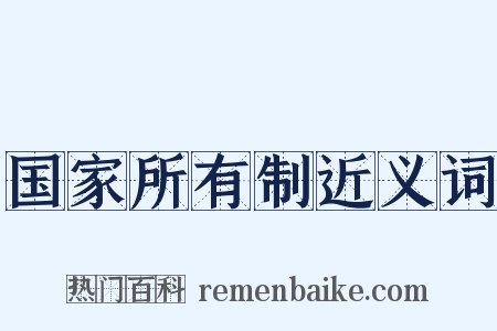 国家所有制近义词是什么意思的图片